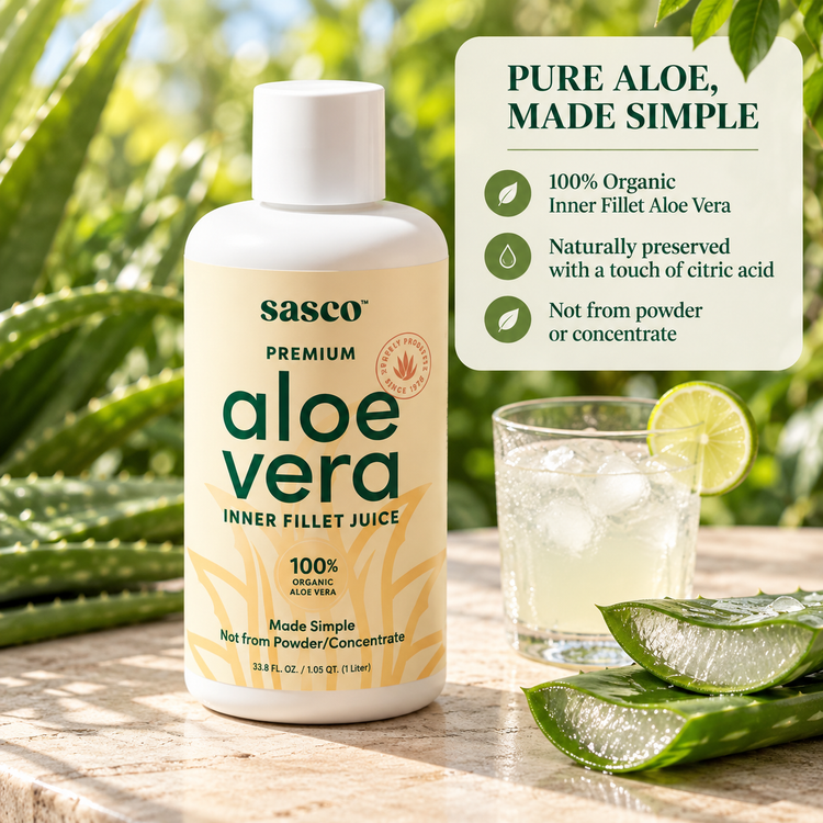 Organic Aloe Vera Juice - 100% Pure Inner Leaf Fillet